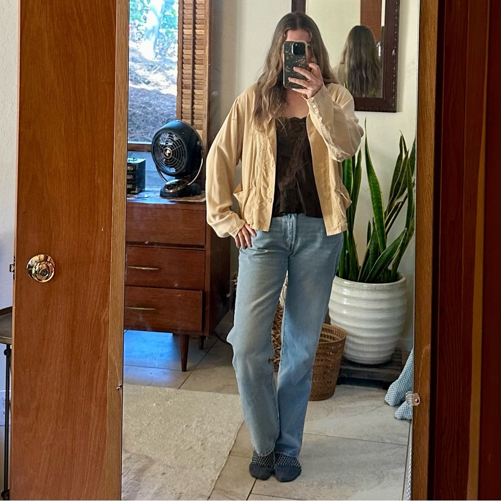 Vintage CLIO Button Down - Tan, Fits XS - L